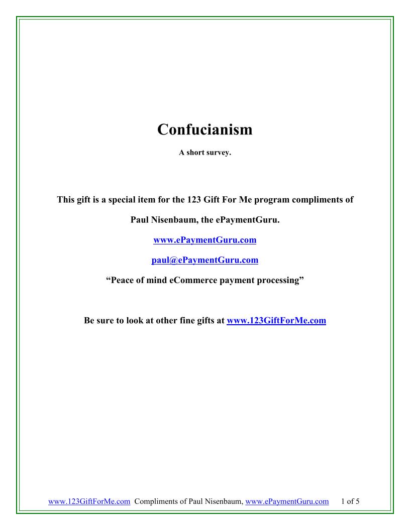 Discover the Wisdom of Confucianism: An Essential eBook Guide