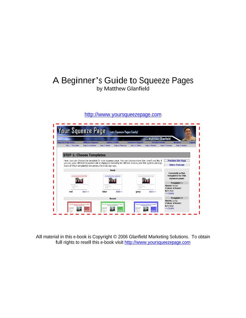 Essential eBook: A Beginner's Guide to Mastering Squeeze Pages