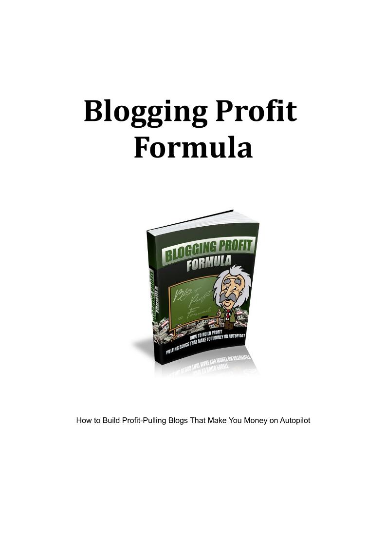 eBook: Mastering Blogging Profit Formula for Autopilot Income