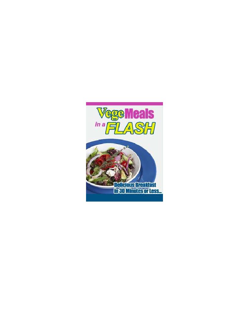eBook: Quick Vege Meals in a Flash for Healthy Eating
