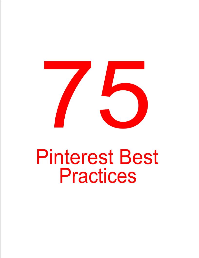 The Ultimate eBook on 75 Pinterest Best Practices for Marketers