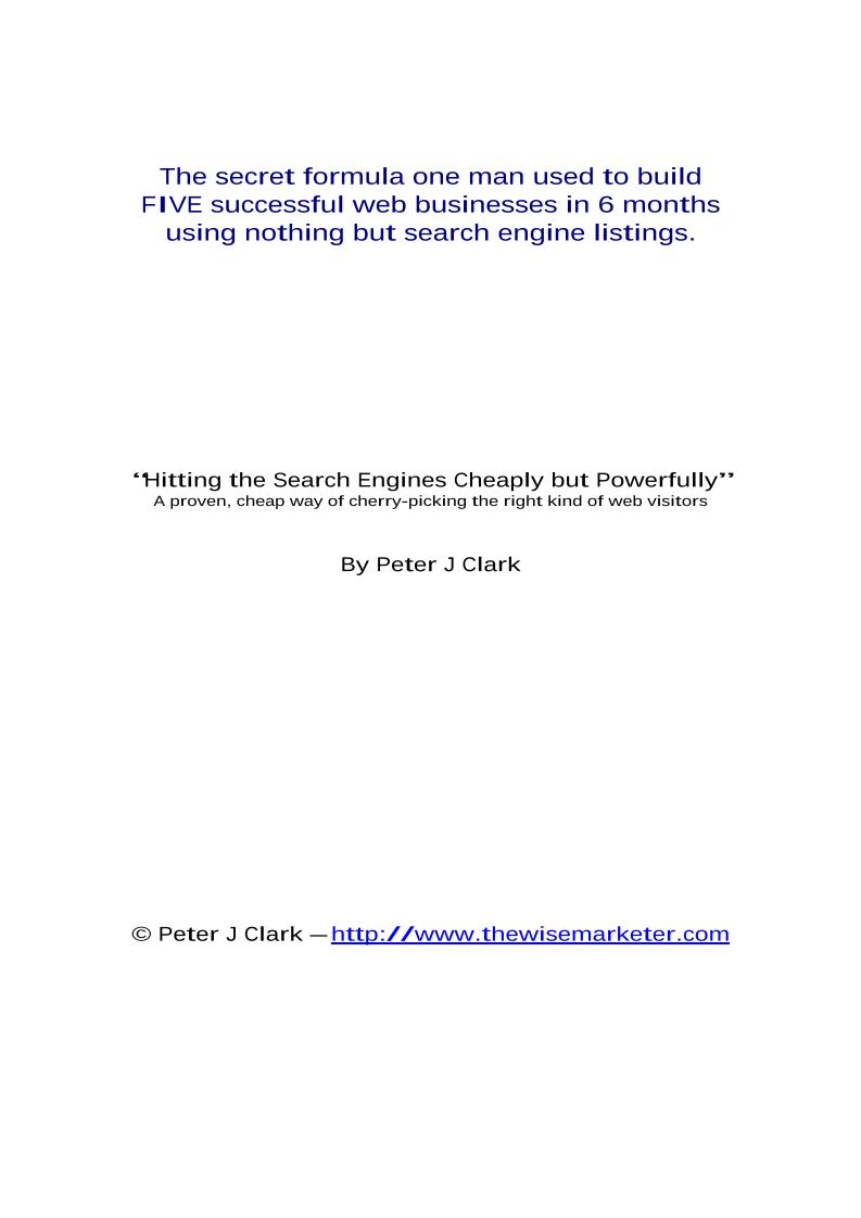 eBook: Mastering Search Engines for Rapid Online Business Growth