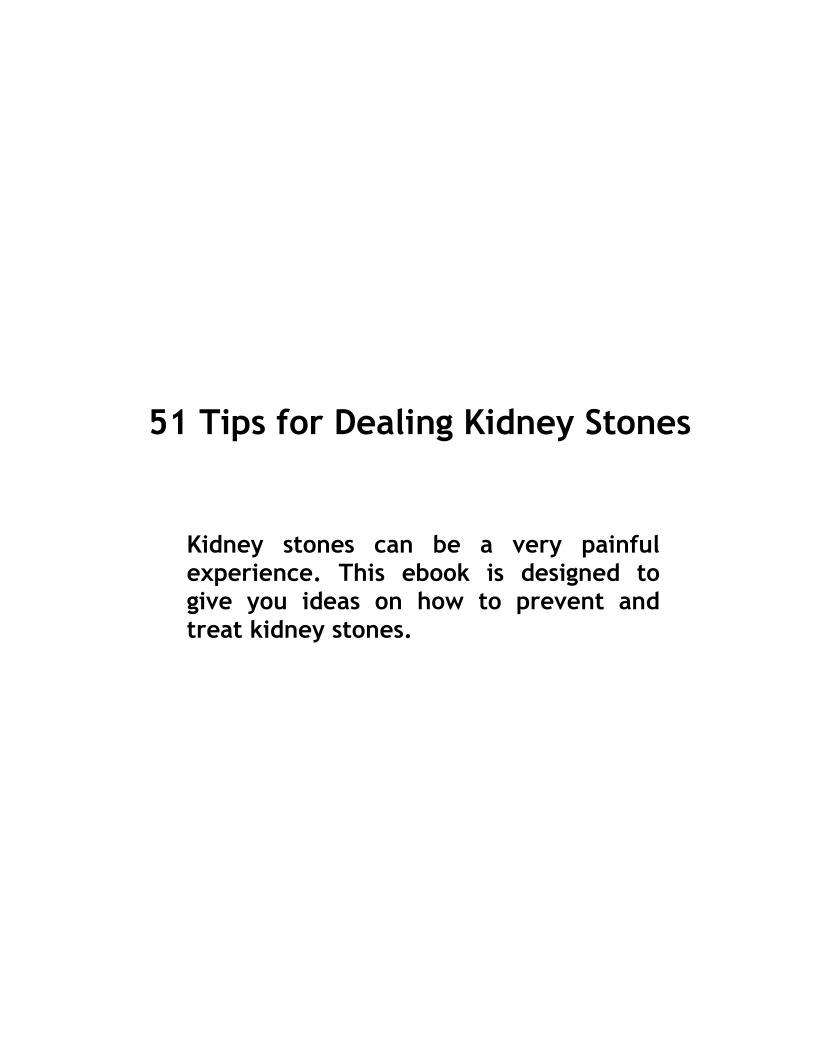 eBook: 51 Essential Tips for Preventing and Treating Kidney Stones Effectively