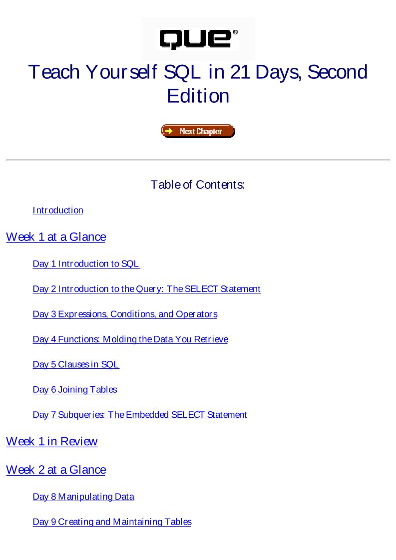 eBook: Master SQL in 21 Days – A Beginner's Guide to Database Mastery