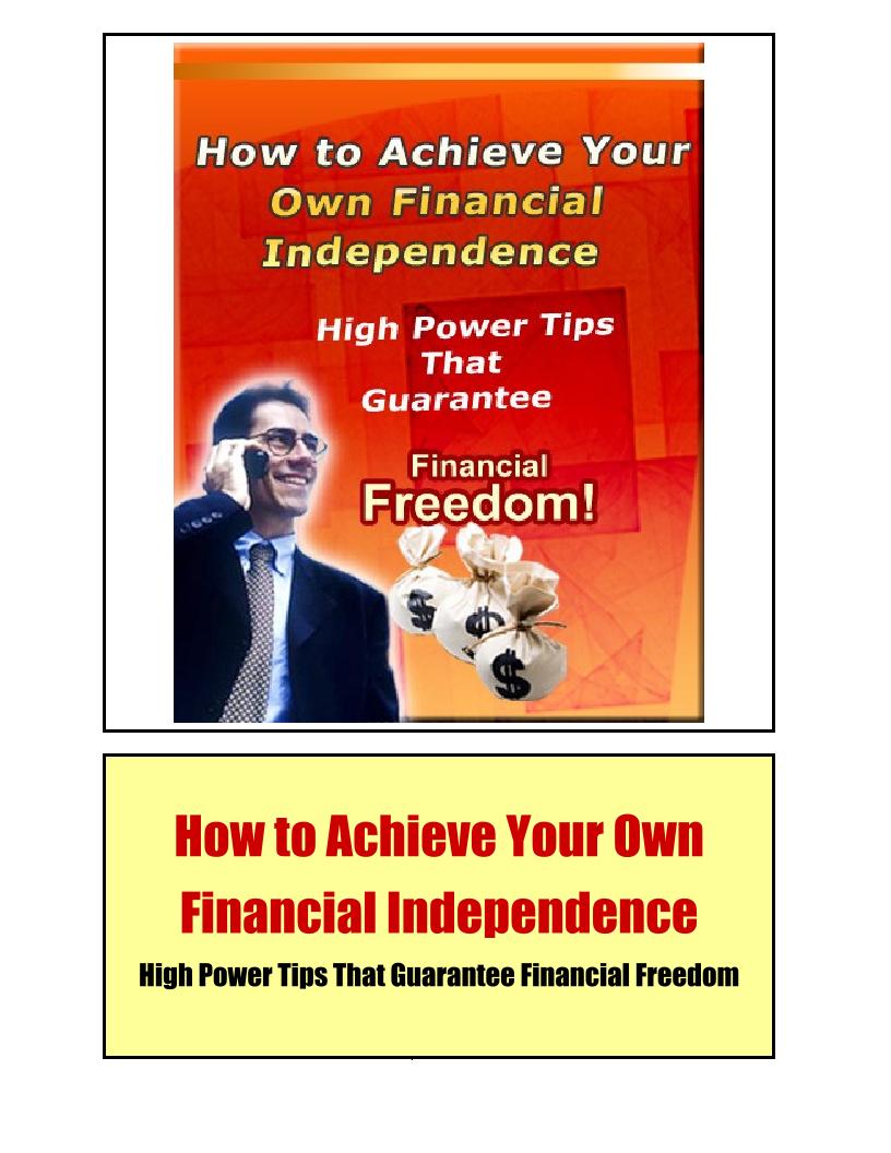 eBook: Master the Art of Achieving Financial Independence Today