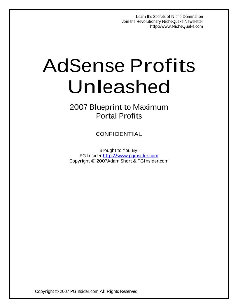 eBook: Master Niche Domination for AdSense Profits Success