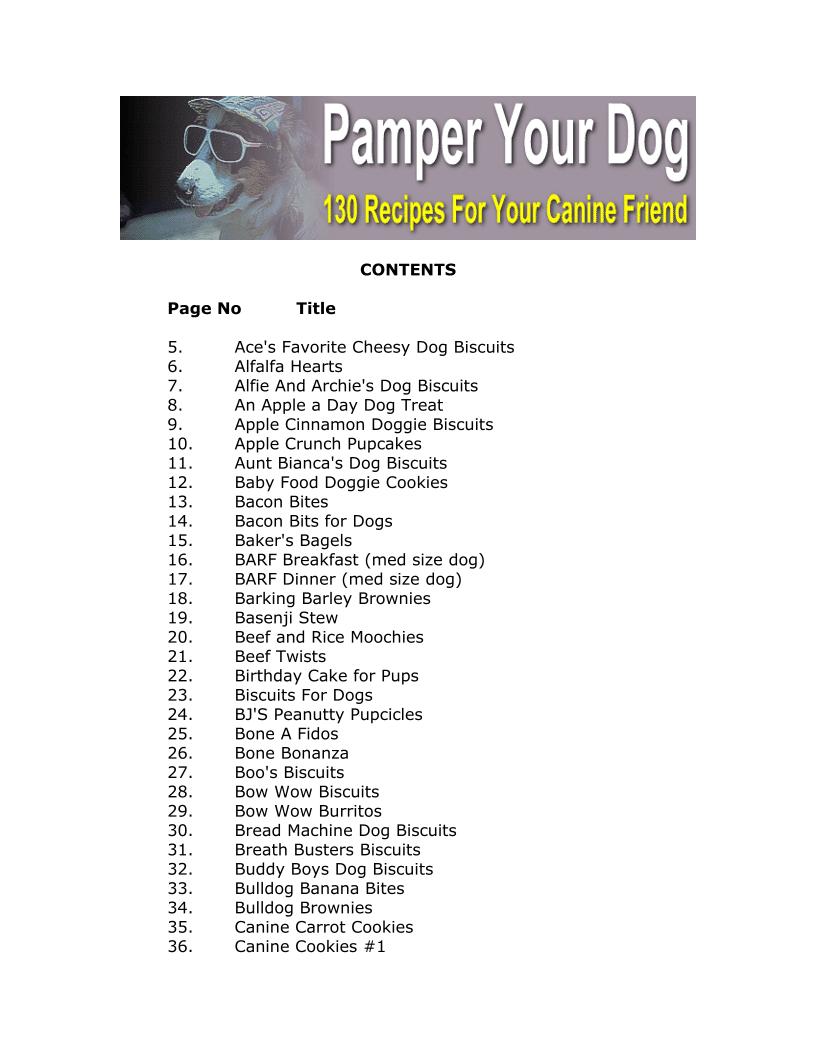 Delicious Homemade Dog Biscuits and Treats eBook Guide