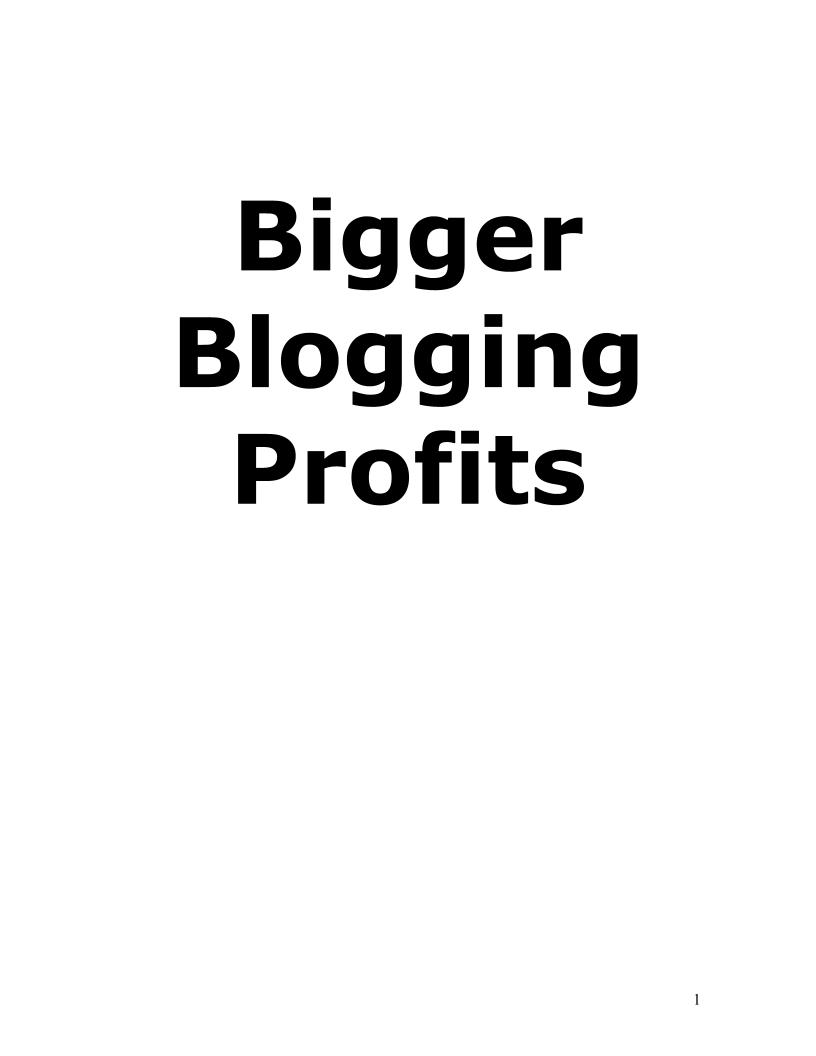 eBook: Master Bigger Blogging Profits for Online Success Today