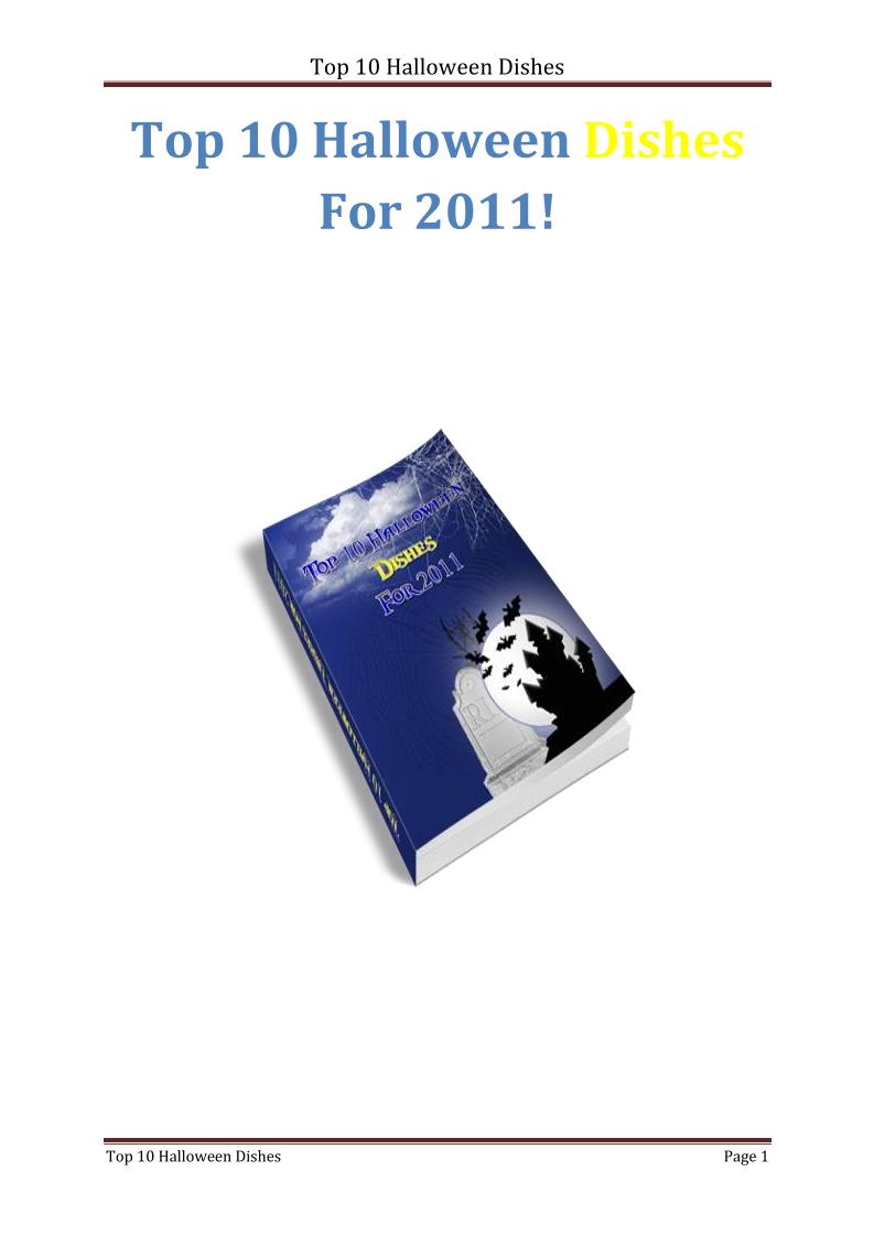 Discover the Ultimate eBook on Top 10 Spooky Halloween Dishes