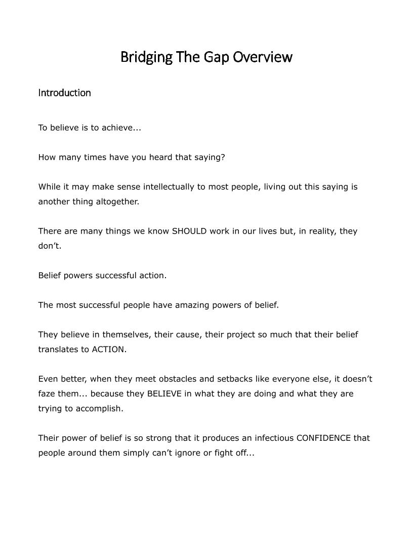 Unlock Your Potential: The eBook on Bridging Beliefs to Success