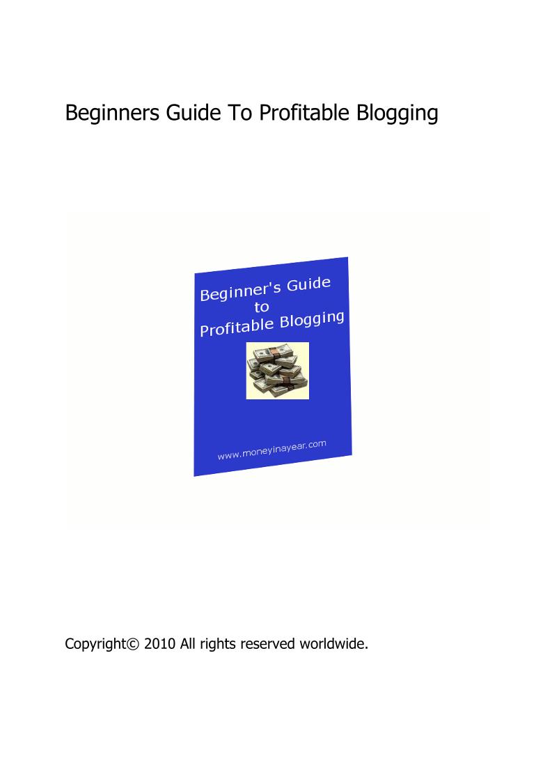 eBook: The Ultimate Guide to Creating a Profitable Blogger Blog