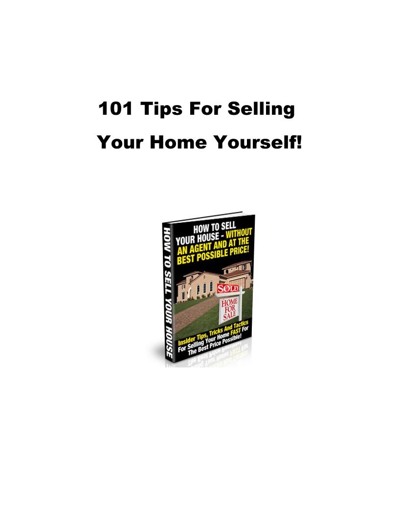 Essential eBook: 101 Expert Tips for Selling Your Home Yourself