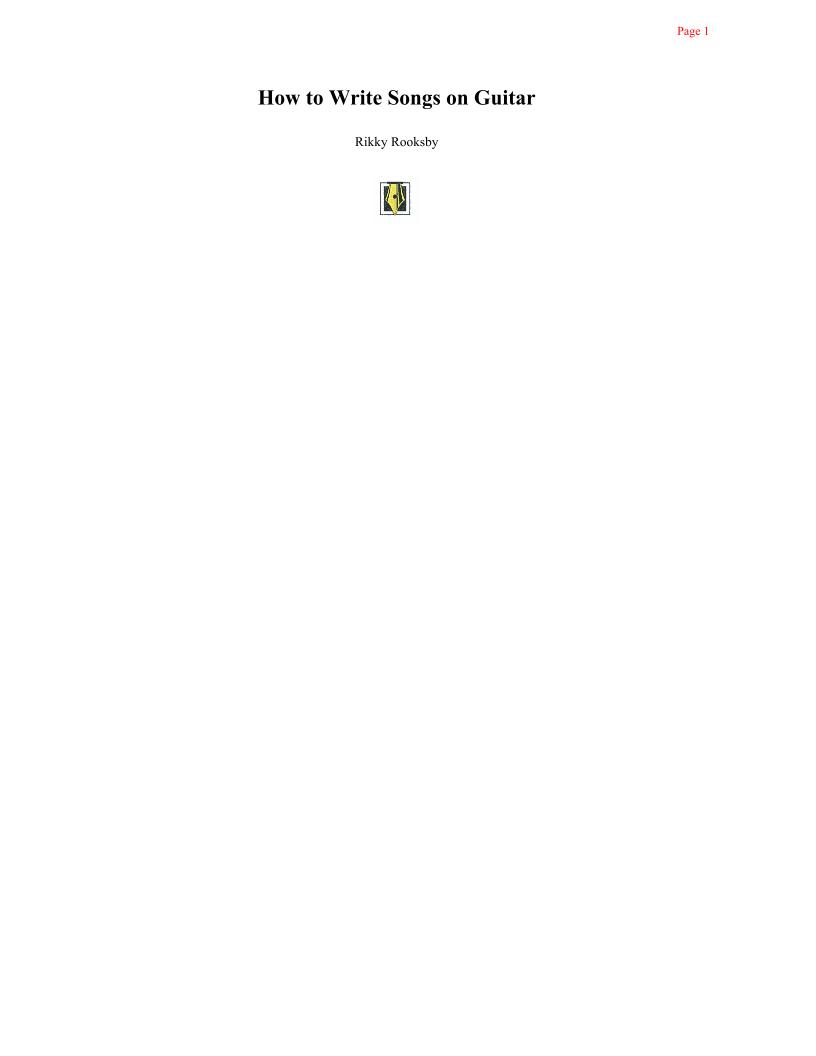 eBook: Mastering Songwriting on Guitar – A Comprehensive Guide for Creatives