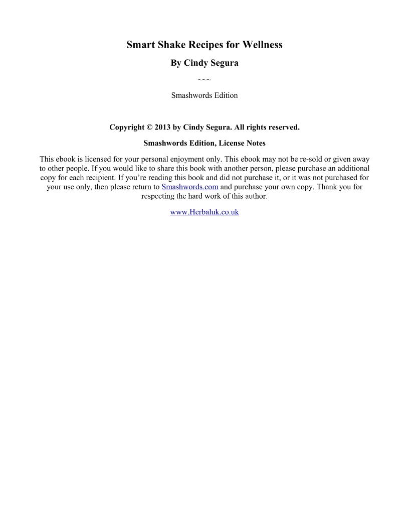 Energize Your Life with the eBook Smart Shake Recipes for Wellness