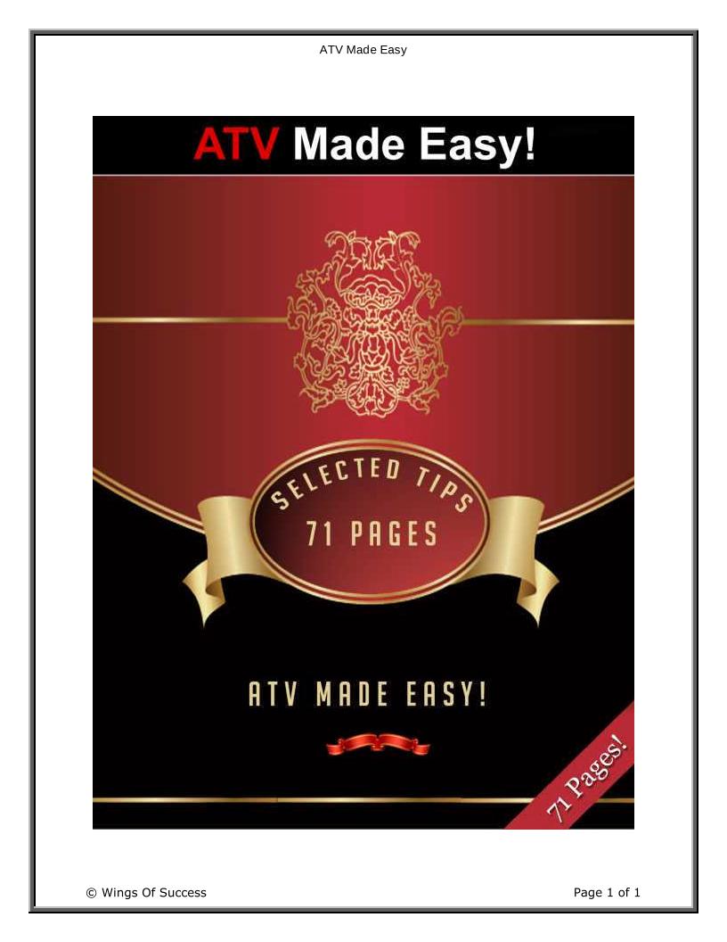 eBook: ATV Made Easy – Essential Guide to Safety and Riding Adventures