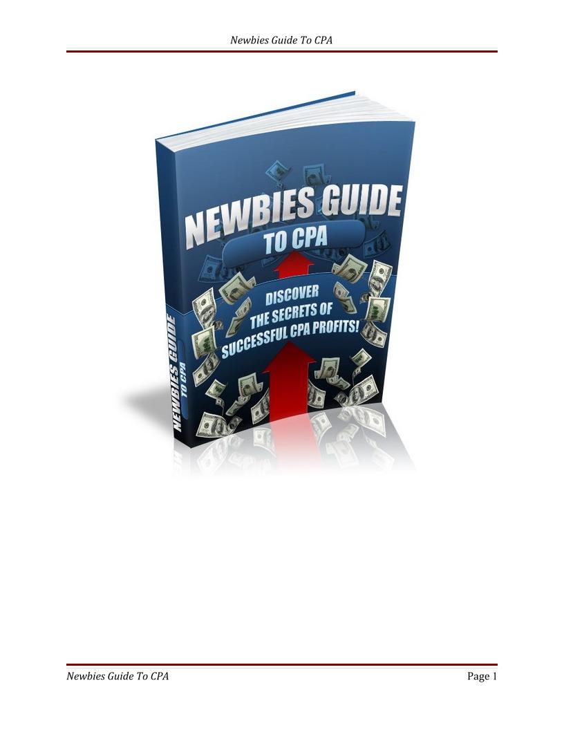 The Ultimate eBook Guide for Newbies in CPA Marketing Strategies