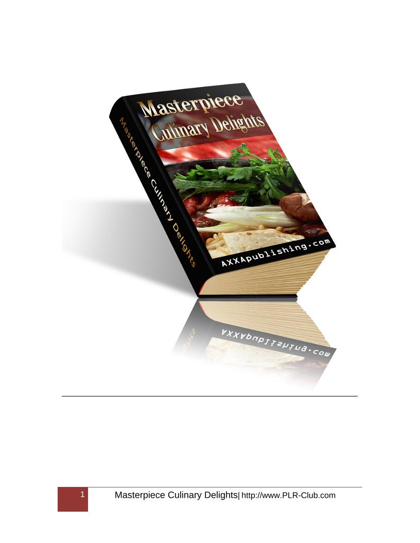 eBook: Masterpiece of Culinary Delights – Gourmet Recipe Guide