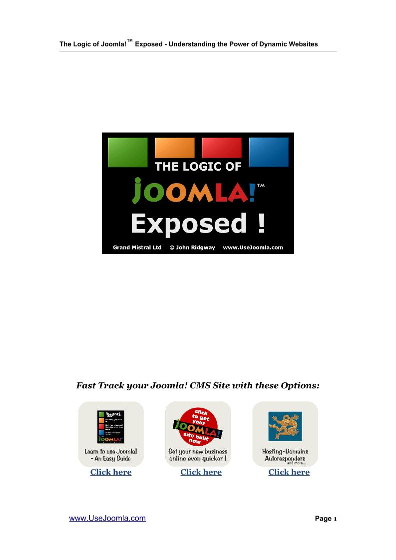 Unlock Joomla! Power: Essential eBook for Dynamic Websites