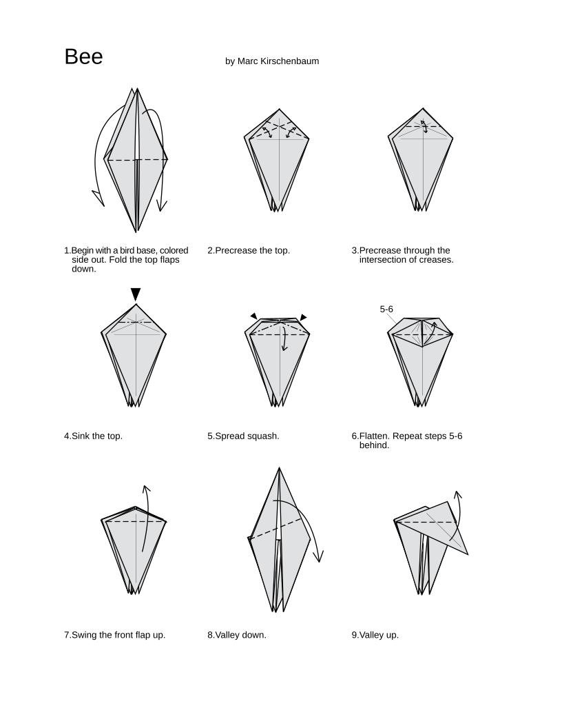eBook: Mastering the Art of Origami with a Charming Bee Design