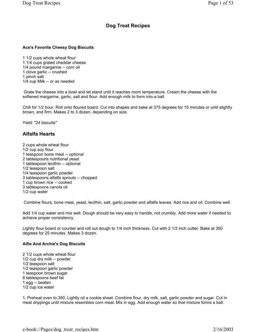 Delicious Dog Treat Recipes eBook: Easy Homemade Goodies for Your Pup