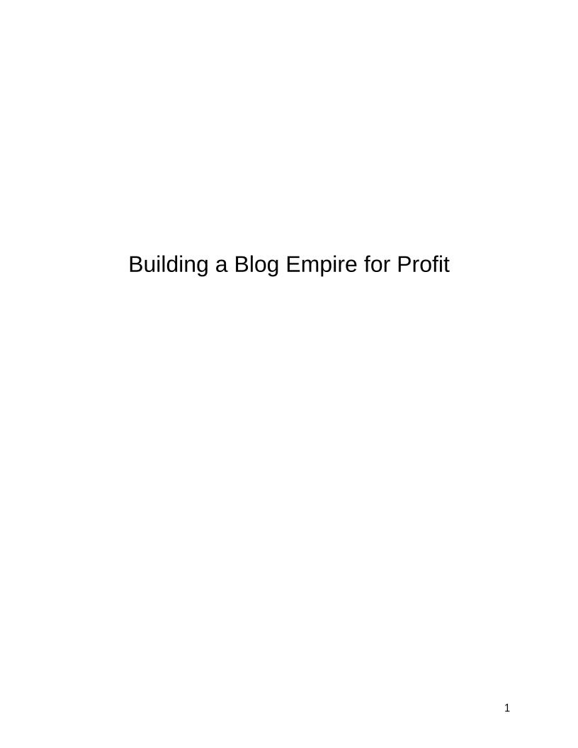 The Ultimate eBook on Building a Profitable Blog Empire