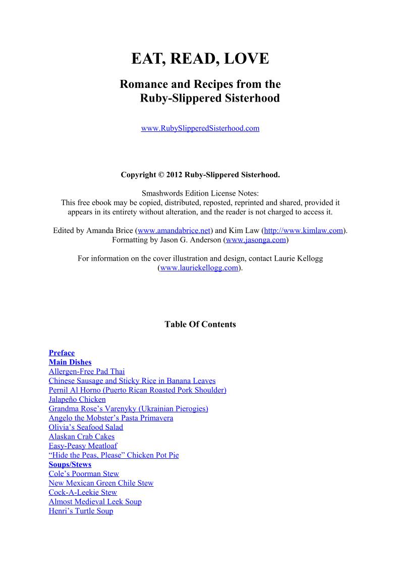 Irresistible eBook: Eat, Read, Love – Recipes and Romance Delights