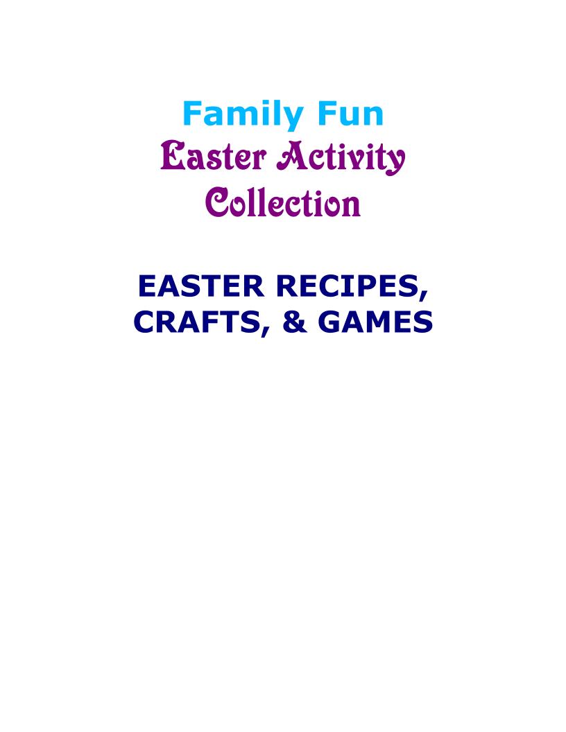 eBook: Discover Family Fun with Easter Recipes, Crafts, and Games