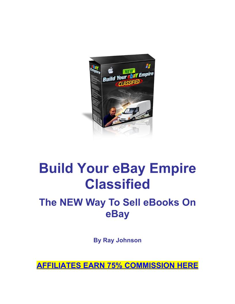 Master eBay Classified Ads to Sell eBooks and Build Your Empire