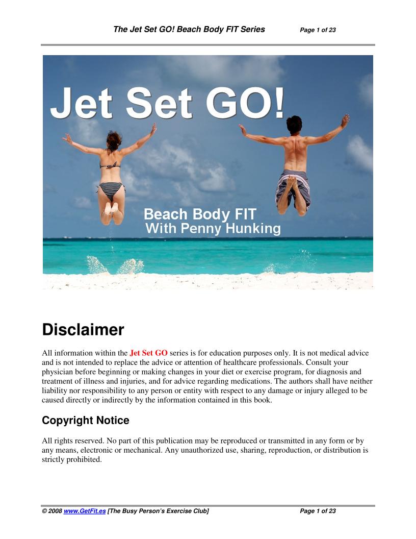 The Jet Set GO! eBook: Beach Body Fitness and Nutrition Essentials