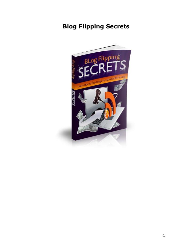 Ultimate eBook on Blog Flipping Secrets for Quick Online Profits