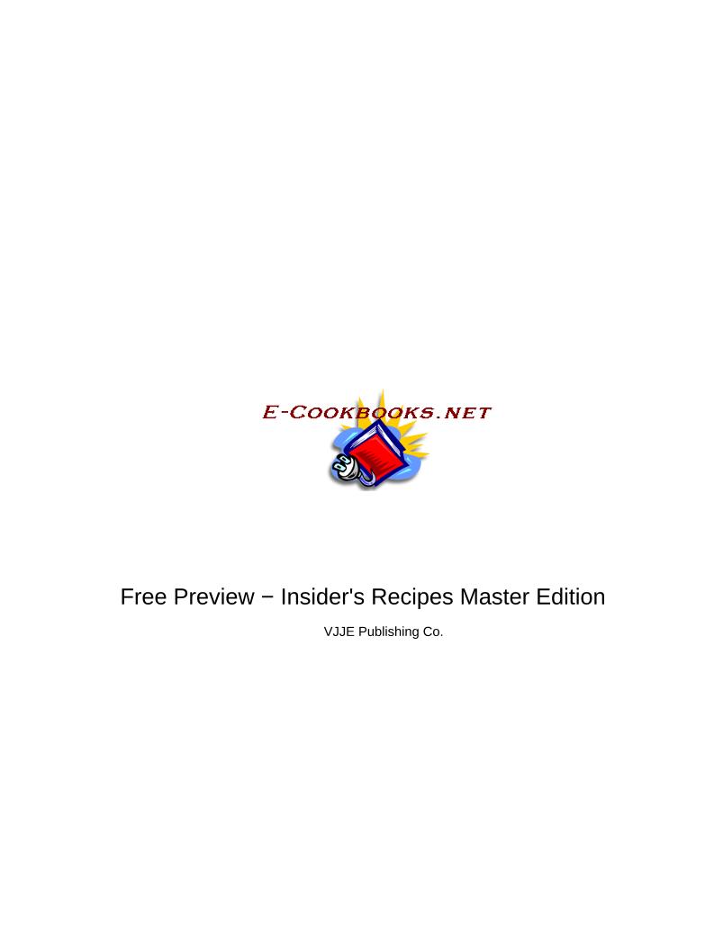 Discover the Ultimate Insider's Recipes Master Edition eBook Free Preview