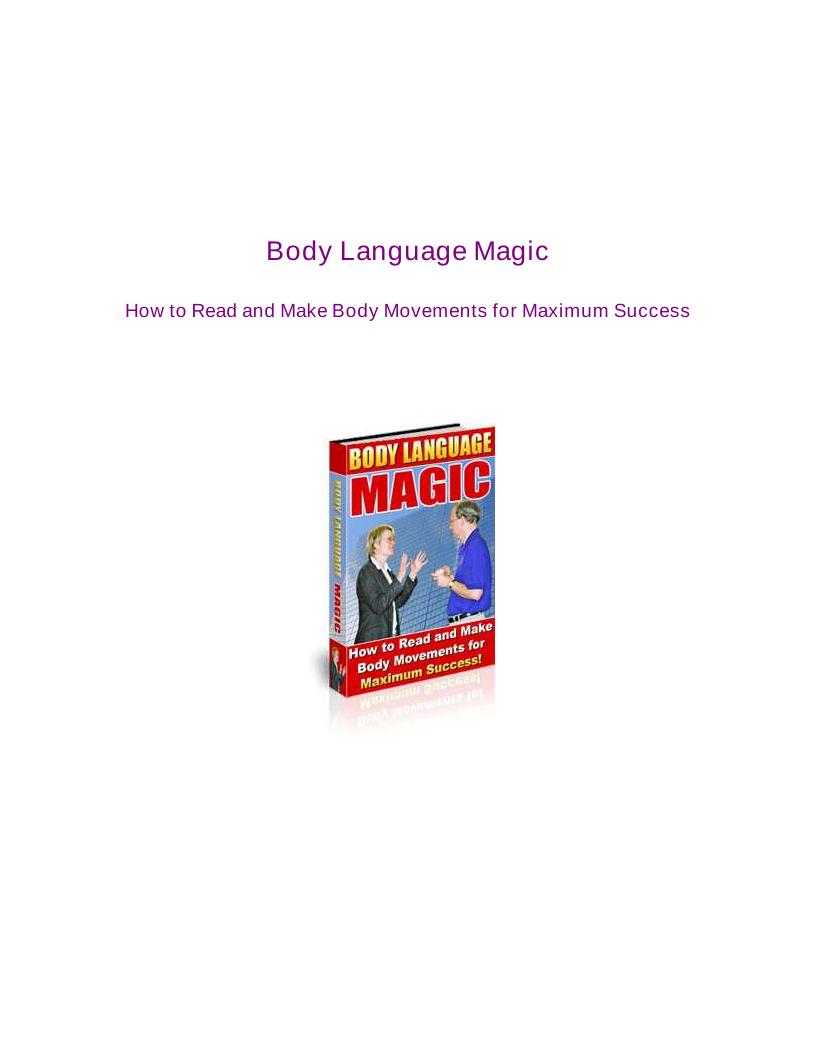 eBook: Mastering Body Language for Lifelong Success Mastery