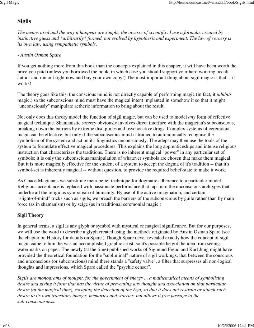 eBook: Mastering Sigil Magic for Subconscious Manifestation and Chaos Techniques