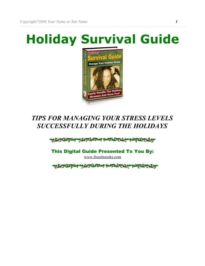 Holiday Stress Survival eBook: Essential Tips for Joyful Celebrations