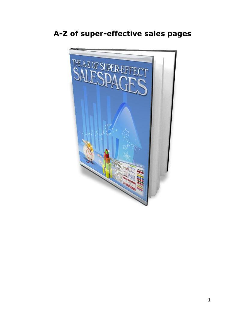 The A-Z Guide to Super-Effective Sales Pages eBook