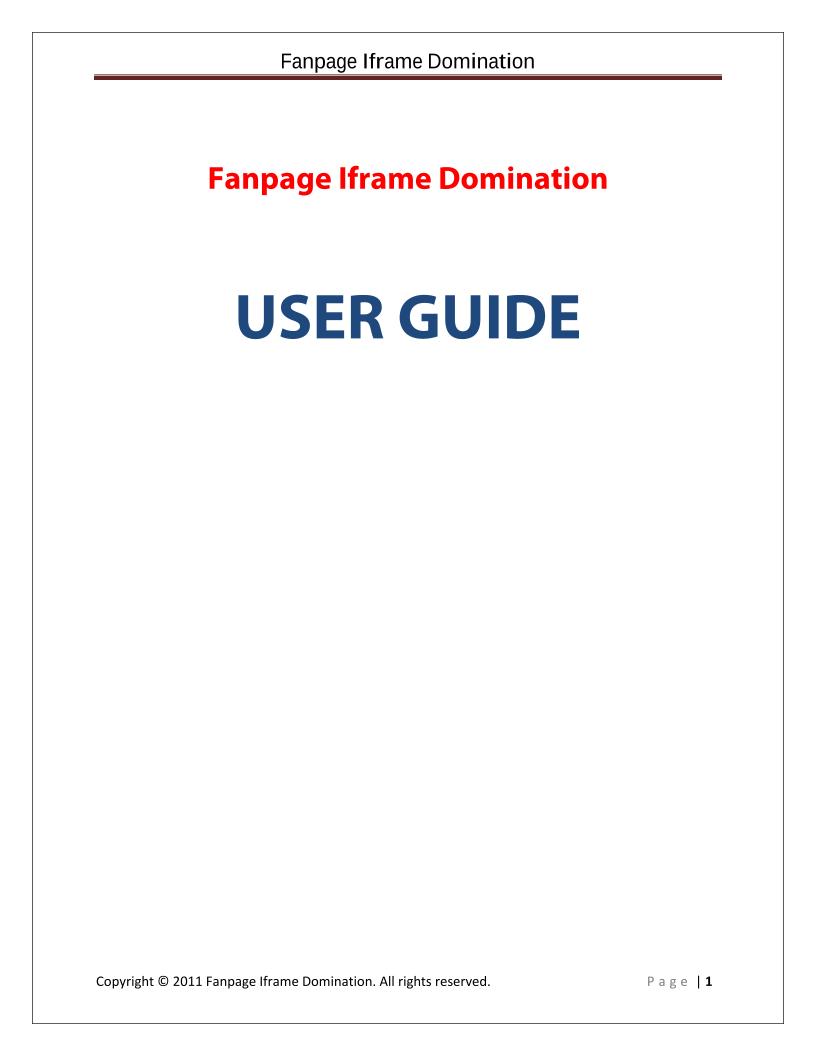 Master Fanpage Iframe Domination: The Ultimate eBook Guide