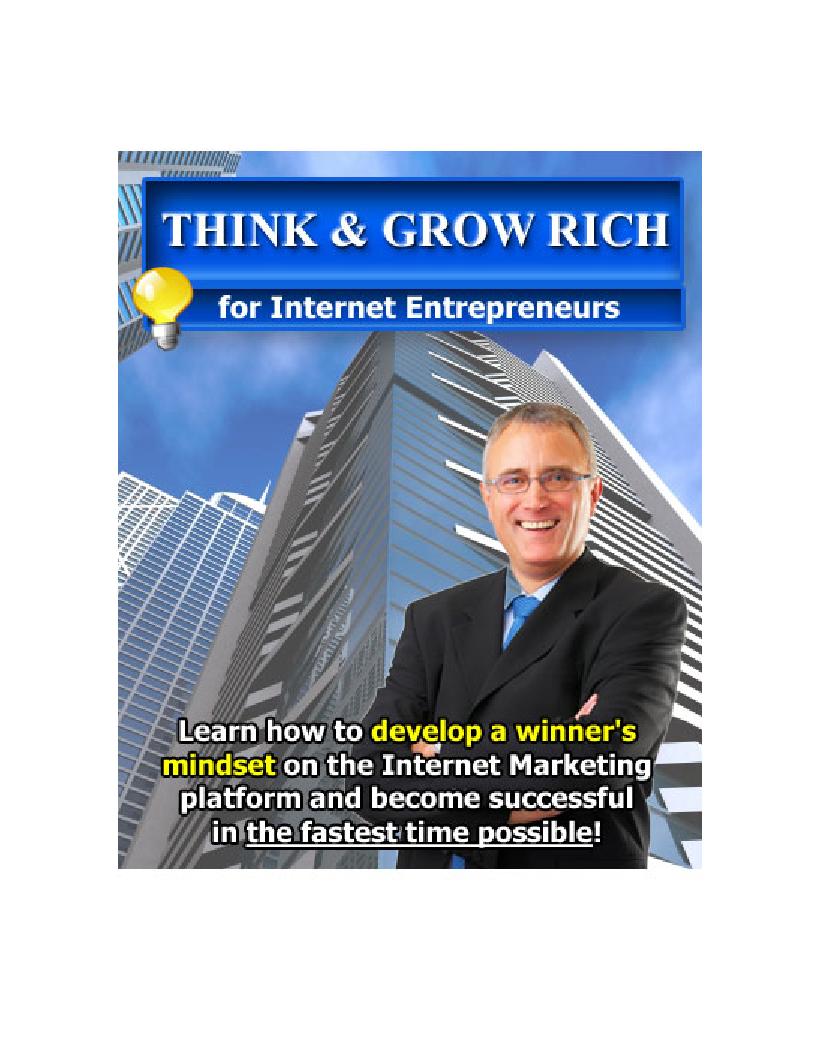 Master the eBook: Think and Grow Rich for Internet Entrepreneurs