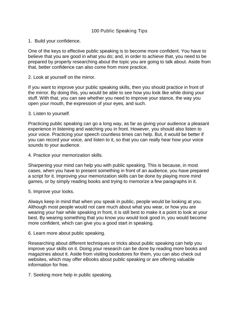 Discover the Ultimate 100 Public Speaking Tips in This eBook Guide
