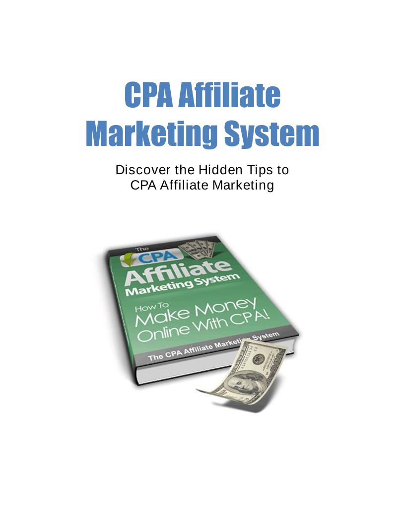 Unlock the Secrets of CPA Marketing eBook: Why It's Exploding Now