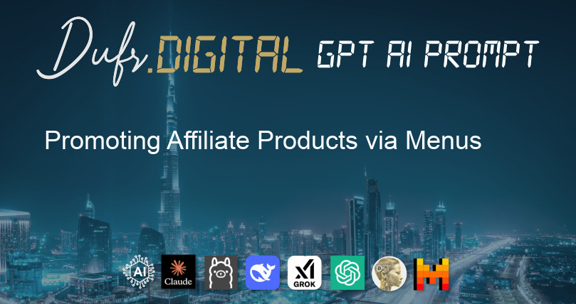 Promoting Affiliate Products via Menus