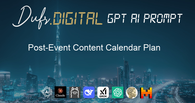 Post-Event Content Calendar Plan