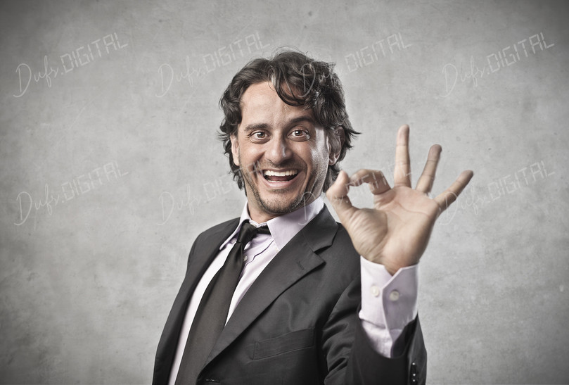 Confident Businessman Gesture