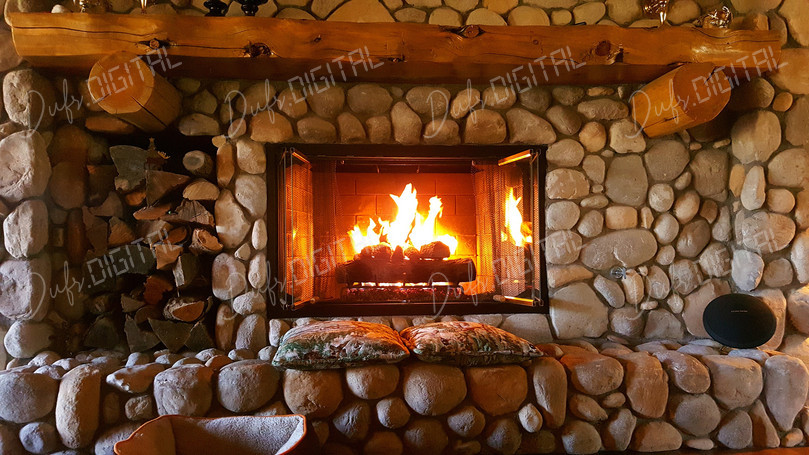 Cozy Fireplace Scene