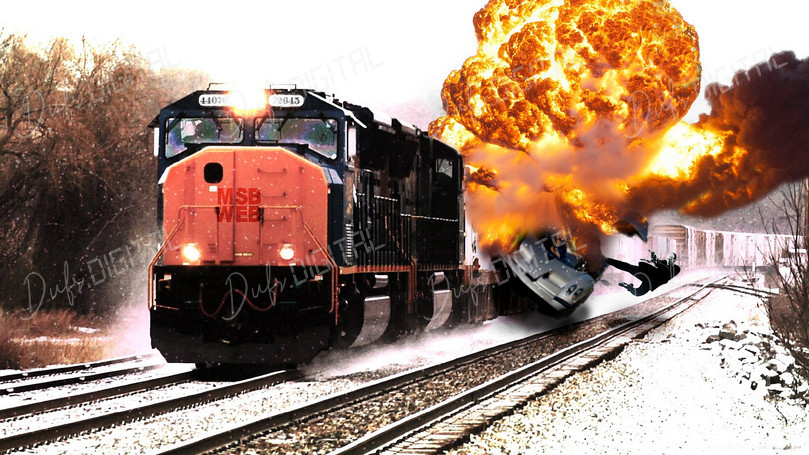 Train Explosion Scene