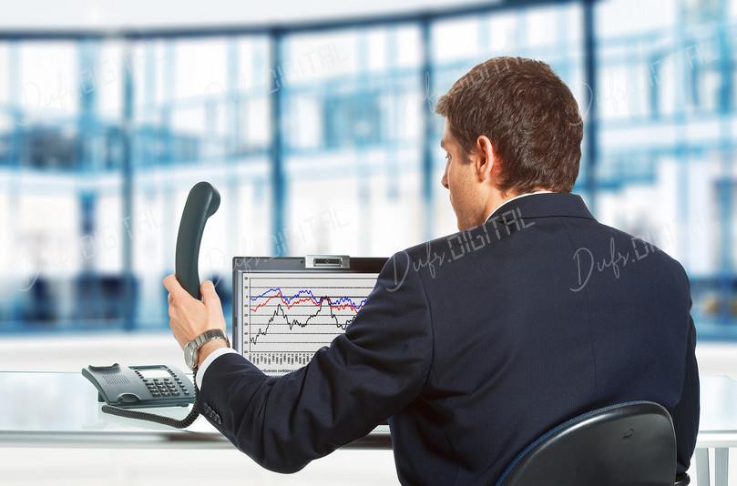 Businessman Analyzing Data