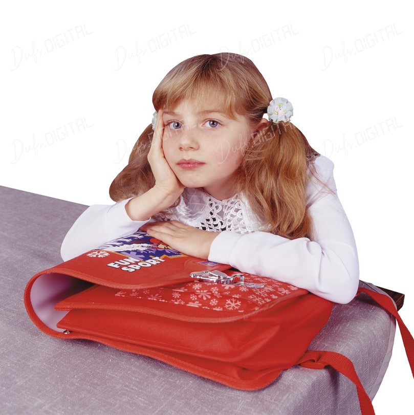 Thoughtful Girl with Backpack