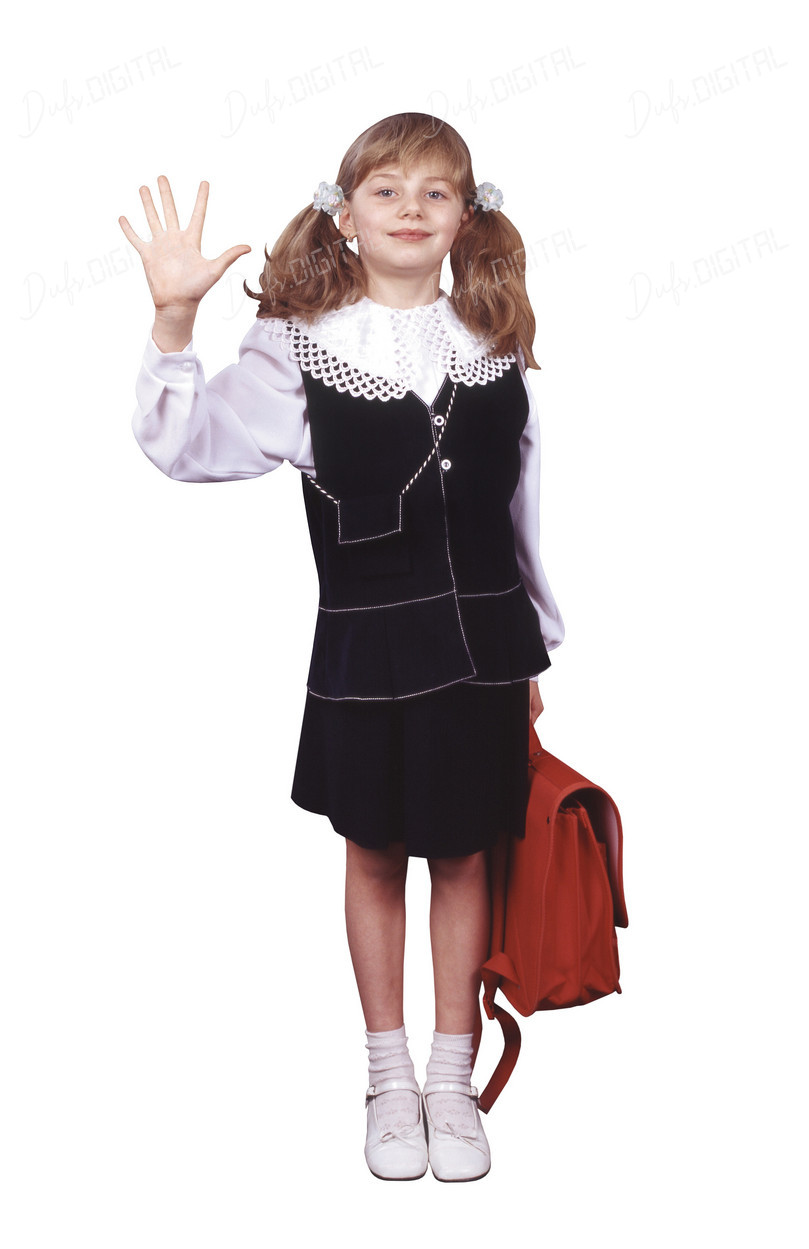 Girl in School Outfit