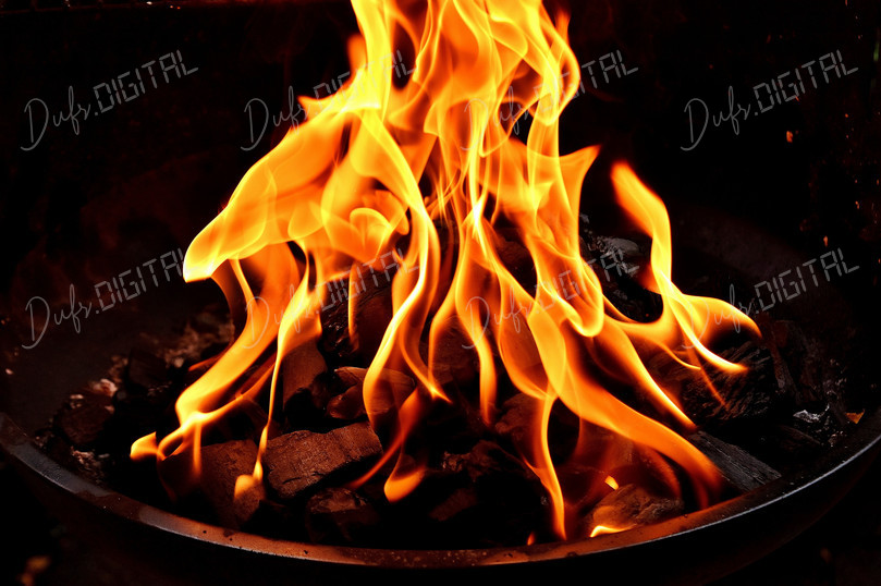 Flames in Fire Pit