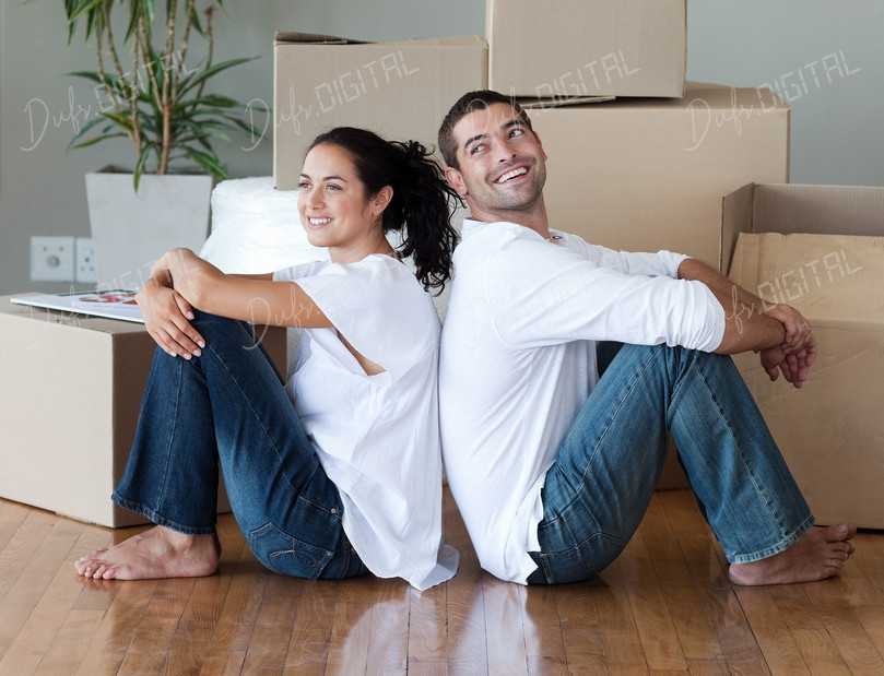 Happy Moving Couple