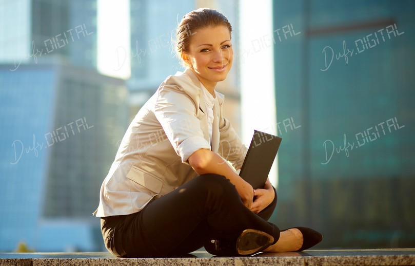 Confident Businesswoman Smiling